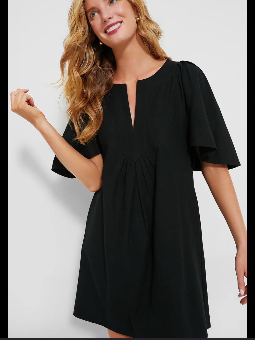 Pomander Place Black Finley Flutter Sleeve Mini Dress